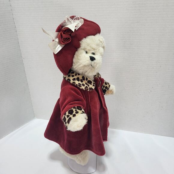 Penny the Sophisticated 13" Plush Bear Stuffed Toy Velvet Victorian Coat - Picture 3 of 9